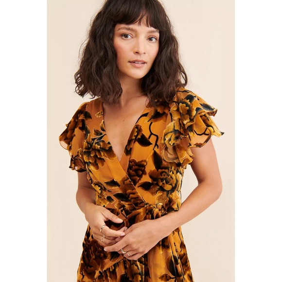 Anthropologie Hutch Zola velvet maxi dress size XS - Picture 4 of 10